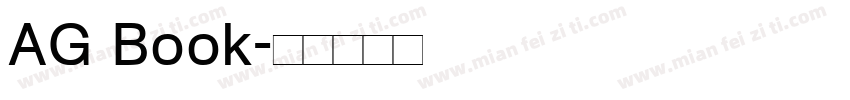 AG Book字体转换